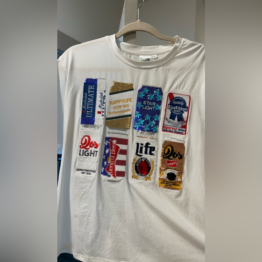 Queen of Sparkles Beer Shirt in Size L
